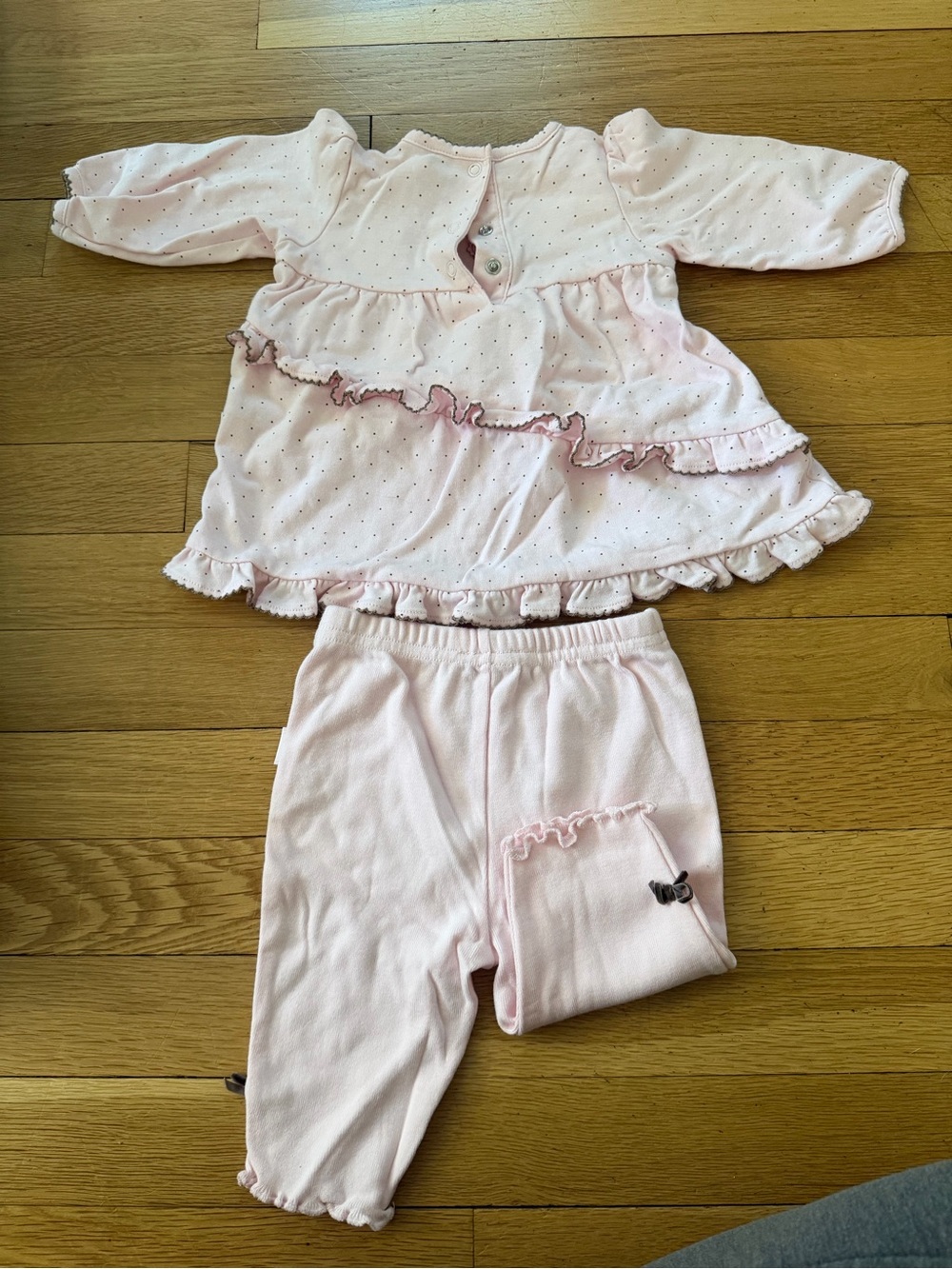 Etcetera Pink Ruffle Baby Matching Set - Picture 3 of 4